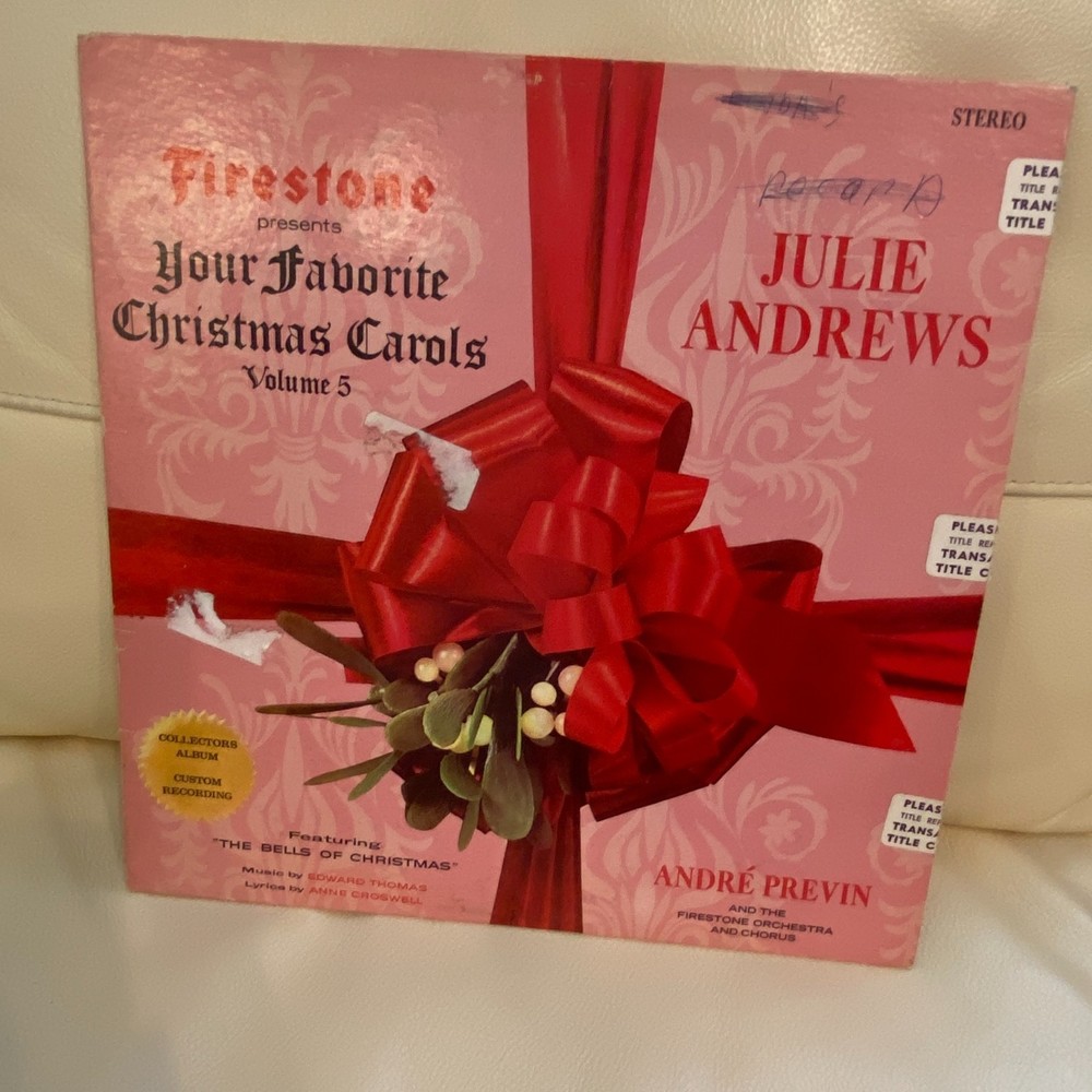 "Your Favorite Christmas Carols" Julie Andrews Vinyl LP 33 RPM Vintage